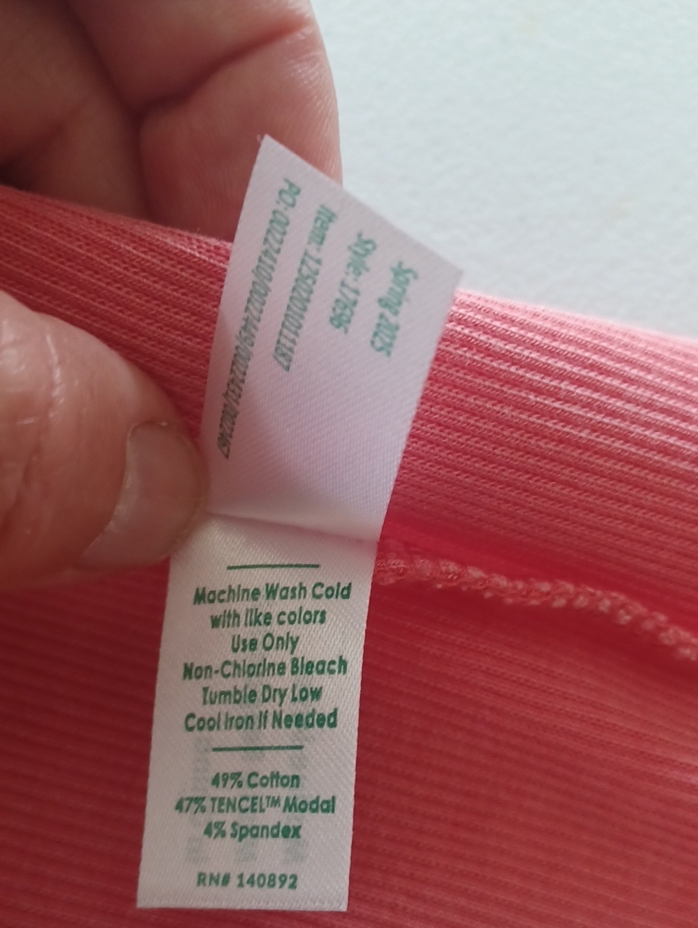 Marine Layer Lexi Rib Sun-In High Neck Crop Tank, Hibiscus Pink, Small - Picture 6 of 7